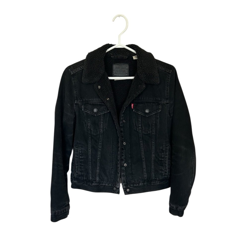 Levi Sherpa Lined Denim Jacket Size S